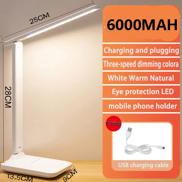 6000mAh Rechargeable LED USB Table Lamp